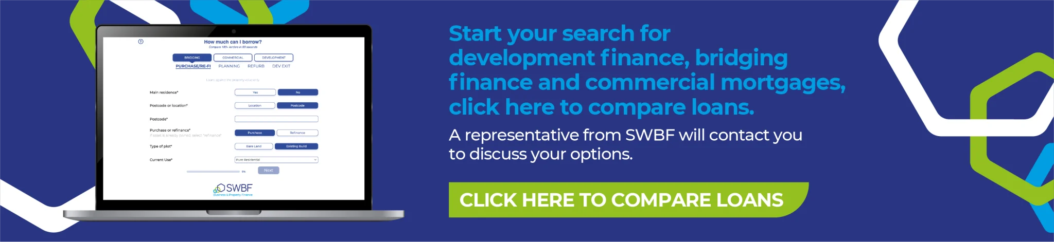 Compare finance options with SWBF